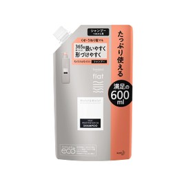 Flat Essential Flat Moist & Moist Shampoo, Wavy Hair, Ends, Gathers Together, Straight Hair, Formulated with Removing Ingredients (Cleaning Ingredients), Refill, 20.3 fl oz (600 ml), Refreshing Floral Scent