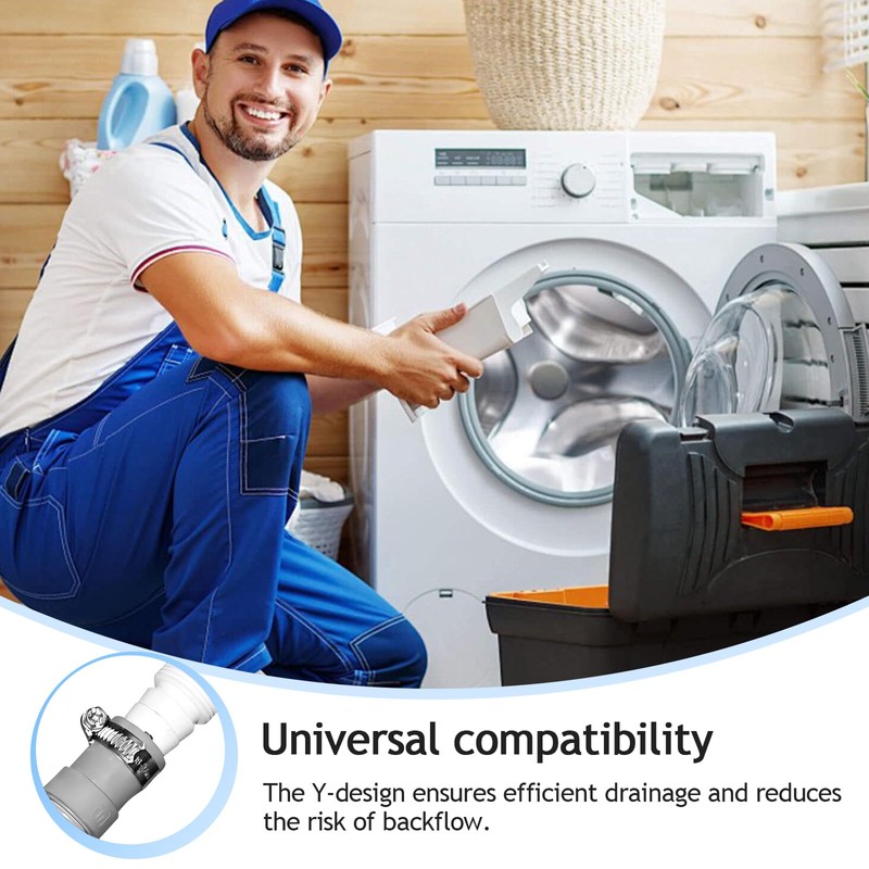 KAIYAYA Double Connection for Washing Machine, Washing Machine Drain Adapter