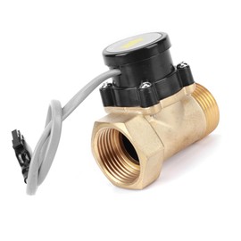Garosa Sensor de flujo de la bomba de agua 110 V G1" Interruptor del sensor de flujo de agua de rosca Interruptor de control automático de presión electrónica de latón para bomba de refuerzo