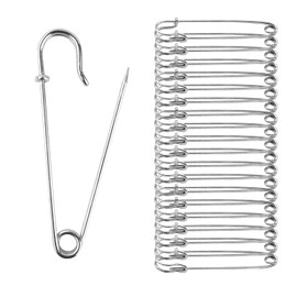 24 Pcs Large Safety Pins 65 mm Strong Blanket Pins for Clothes Blankets Crafts Skirts Kilts Brooch Making
