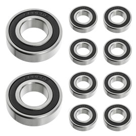 HUAREW 6003 2RS Ball Bearings, Made of Bearing Steel, 17 mm x 35 mm x 10 mm, Double Shielded Deep Groove Ball Bearings for DIY, Lathes, Motors, 3D Printers, Milling Machines, Various Mechanical