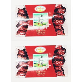 Premium Chinese Pu'er Tea Bags, 24 Count, 180g/6.3oz, Individual Wrapped