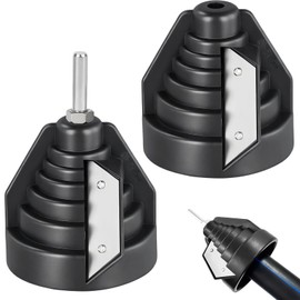 TTYSHIP Plastic Pipe Chamfer Tool, Pipe Deburring Tool for 20-63 mm Plastic Pipes, Deburring Tool Pipe for PVC, PP, PE Pipes, Pack of 2