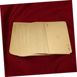 WHAMVOX Night Poker Card Game Metal Poker Playing Cards Lattice Design