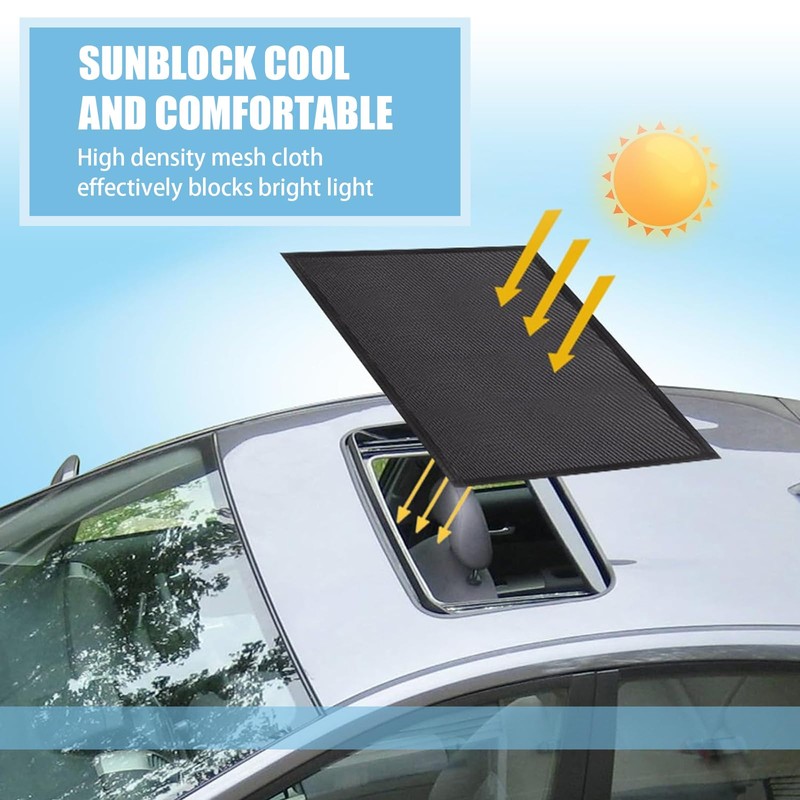 Merdege Car Sunroof Breathable Mesh, Foldable Camping Accessories, No Tool