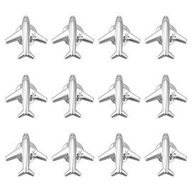 PH PandaHall Pack of 12 Aeroplane Brooches Small Aeroplane Brooch Flight Collar Badge Aeroplane Pin for Men and Women Backpack Shirt Bag Tie Suit Accessories 2.15 x 2.2 cm
