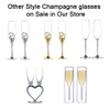 Wedding Champagne Glass Set Silver Toasting Flute Glasses Pack of