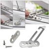 LUORNG 2PCS 8.5x4.8cm Silver 304 Stainless Steel Locking Window Limiter