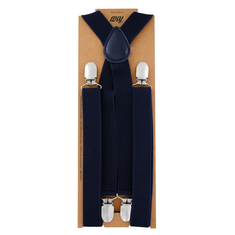 axy Men's Braces with Bow Tie - 4 Strong Clips
