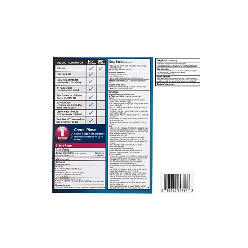 Nix Complete Lice Treatment Kit For Hair and Home, Multi