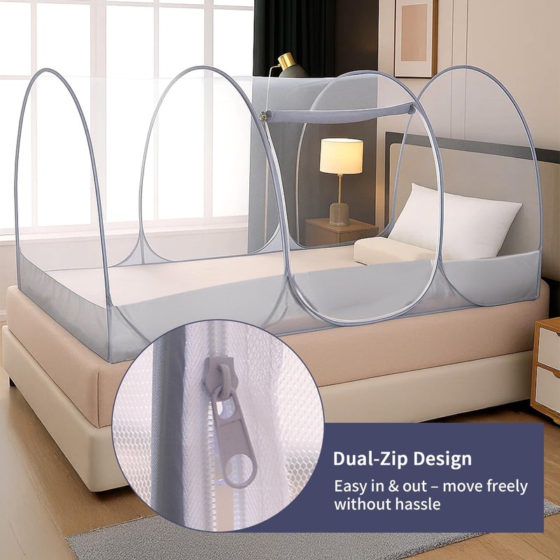 comeder Pop-up Foldable Mosquito Net, Single Family Bed Mosquito Net