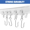 Pocysem Flexible Bendable Ceiling Curtain Track Roller Hooks Plastic Metal