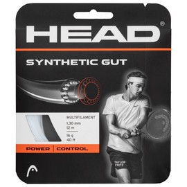 HEAD Synthetic Gut Tennis String Full Set, 17 Gauge, White, 40 Foot Length