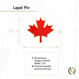 Desert Cactus Canada Maple Leaf Lapel Pin Canadian Country Red Enamel Made of Metal Souvenir