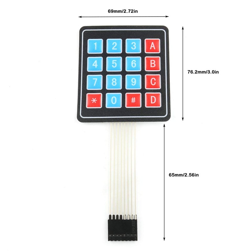 E-outstanding 4x4 Keypad 2PCS 16 Key Self Adhesive Membrane Matrix