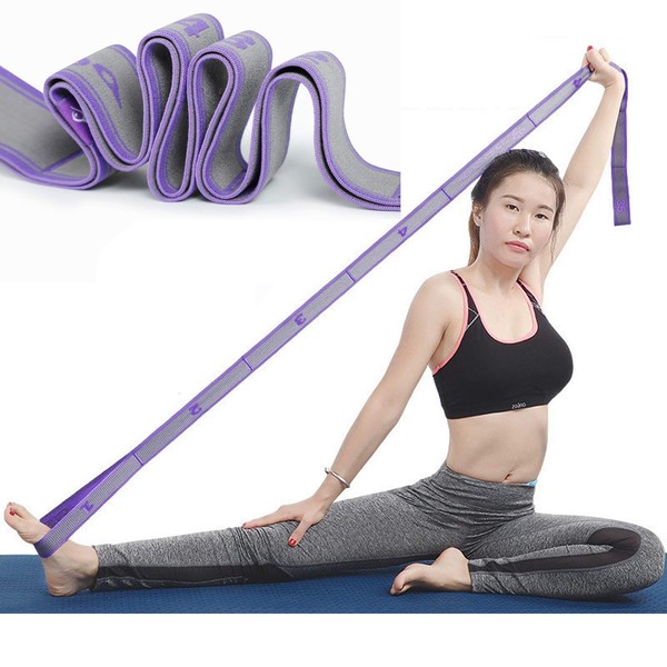 Ballet 2 Stretch Bands, Yoga Stretch Strap, Open Leg Stretch Band, Supplementary Lumbar Stretch Band, 9 Levels of Strength, Yoga Dance, Gymnastics, Ballet, Taekwondo Equipment for Yoga Physical Therapy, for Kids, Flexibility Exercise, Training, Kids Open