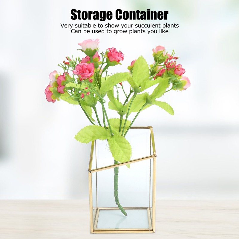 Mini Glass Storage Container Flower Pot Planter Vase Bowl Home