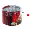 Round Hand-cranked Musical Box/Music Box Made of Reinforced Cardboard -
