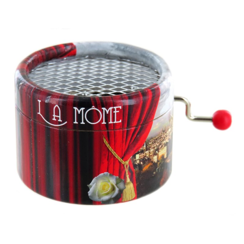 Round Hand-cranked Musical Box/Music Box Made of Reinforced Cardboard -