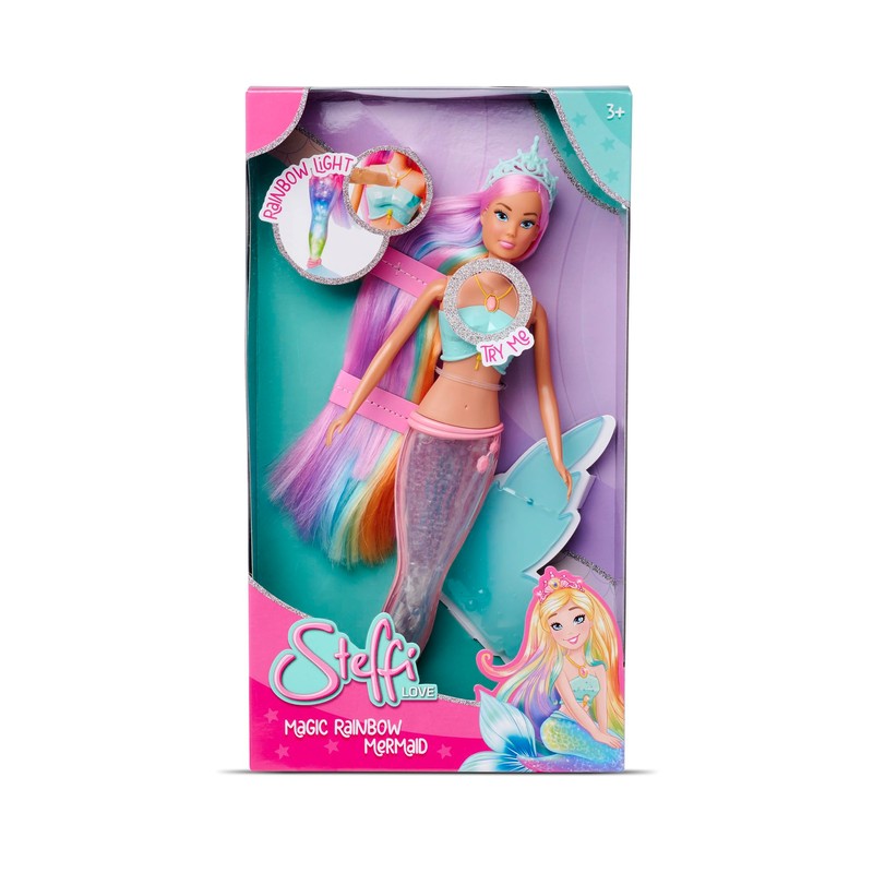 Steffi Love Magic Rainbow Mermaid Toy Doll with Magic Rainbow