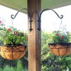 Lifyzoon Heavy Duty Hanging Plant Bracket: Outdoor Hand-Forged Hanging Plant