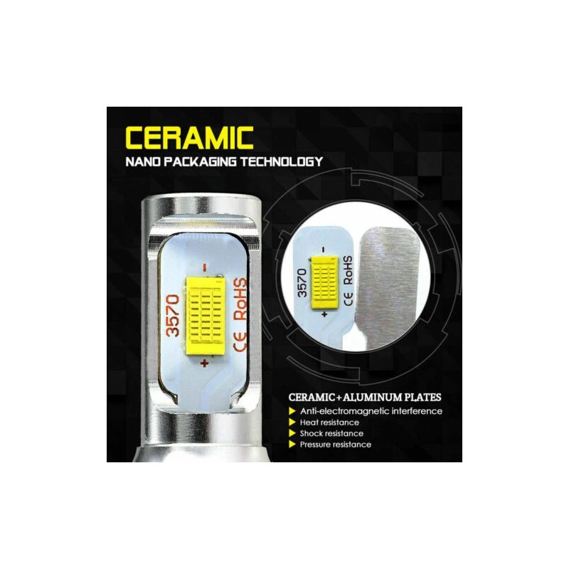 Unbranded LED Headlight High Low Beam Bulbs Combo 4PC For