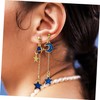 Gatuida 7 Pair Enamel Drop Earrings Set for Women Moon