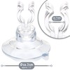 com-four® 20 x Suction Cups with Cable Slot - Diameter