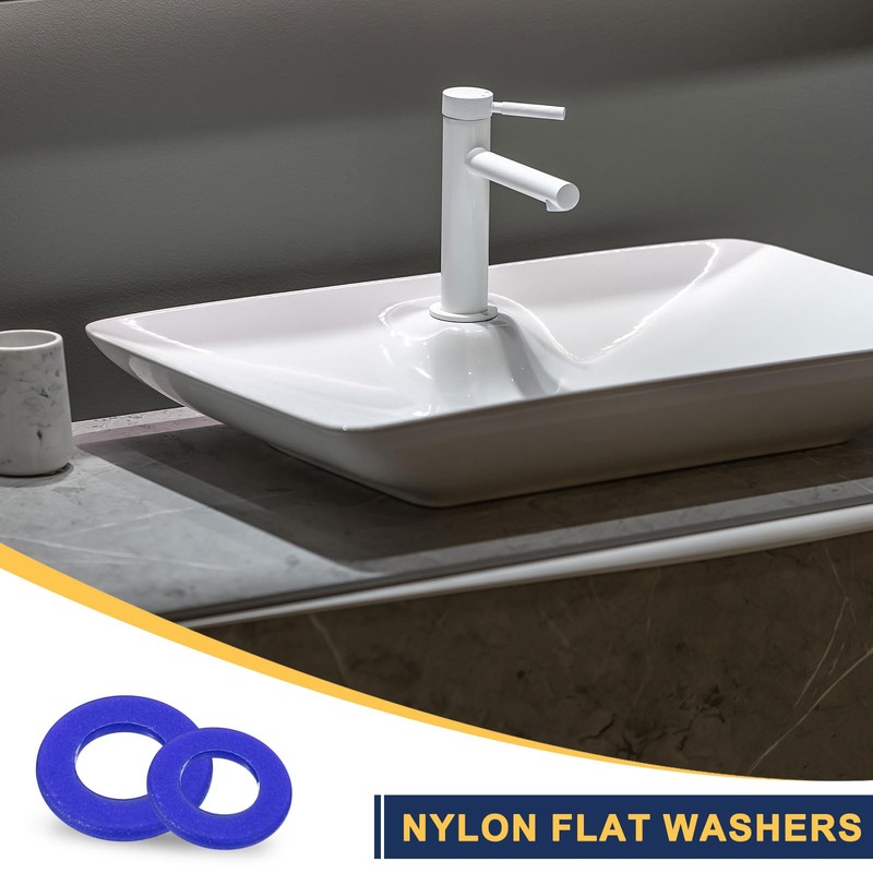 sourcing map 240 Pcs Nylon Flat Washers 2mm ID 5mm