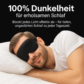 3D Sleeping Mask Opaque Sleeping Mask for Men and Women for Side Sleepers Comfortable Eye Mask with Eye Space Sleeping Mask Cotton Adjustable Travel Festival Camping (Black, Set of 1)