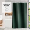 Clara Clark Hunter Green Shower Curtain - Hotel Quality Waffle