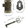 OMYZERO 2 Sets Skeleton Key Lock Decorative Antique Cabinet Lock