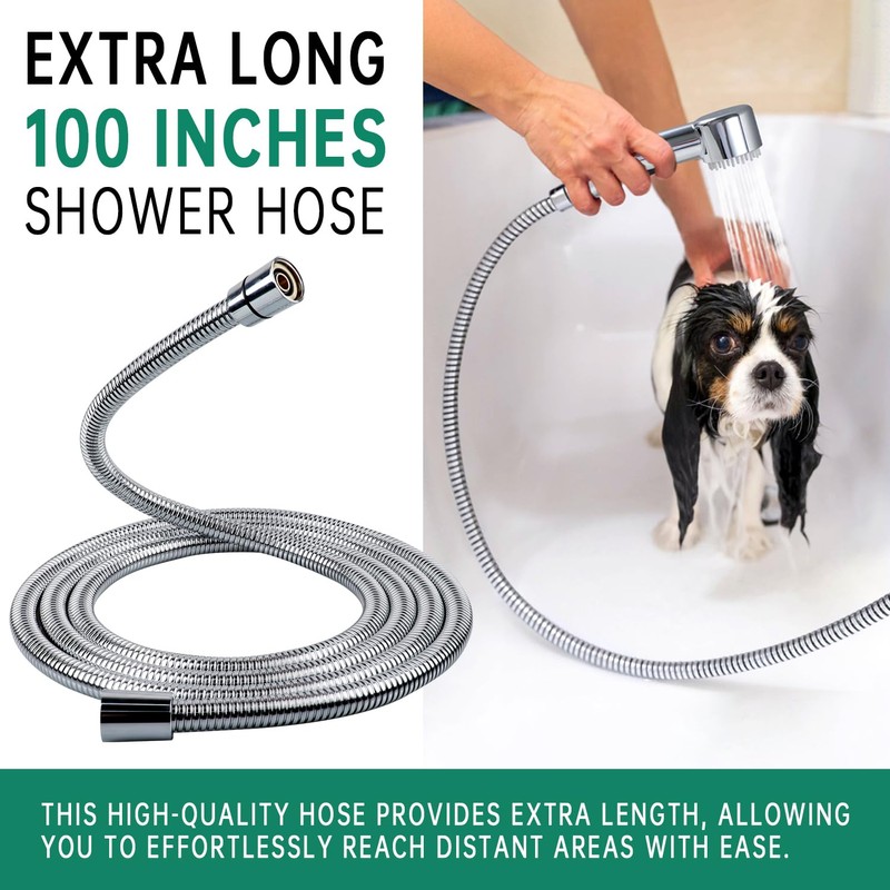 3 Mode Dog Shower Attachment, High Pressure Handheld Sprayer with