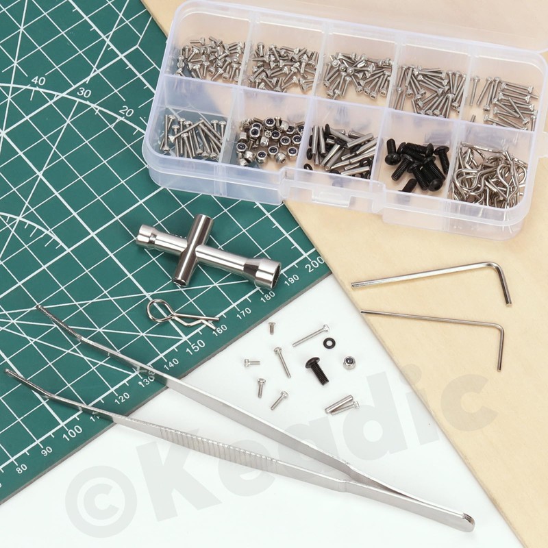 Keadic 294-Piece Universal RC Screw Kit Screws Assortment Set, RC