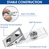 400 Pieces Name Badge Holder with Metal Clips, 200 Pieces