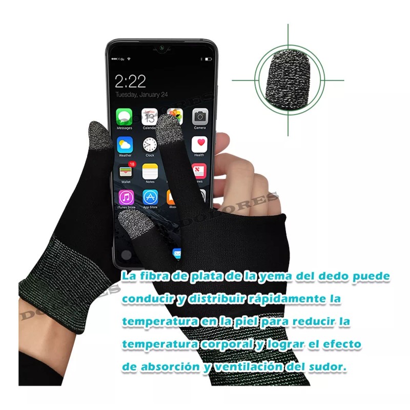 Dolores Guantes Dedo Dedal Antideslizante Gamer Original Profesional