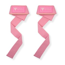 BURZKA Straps Gym Uso Rudo Correas Reforzadas Mujer Colores para Levantamiento de Pesas Culturismo Entrenamiento de Fuerza (Rosa)