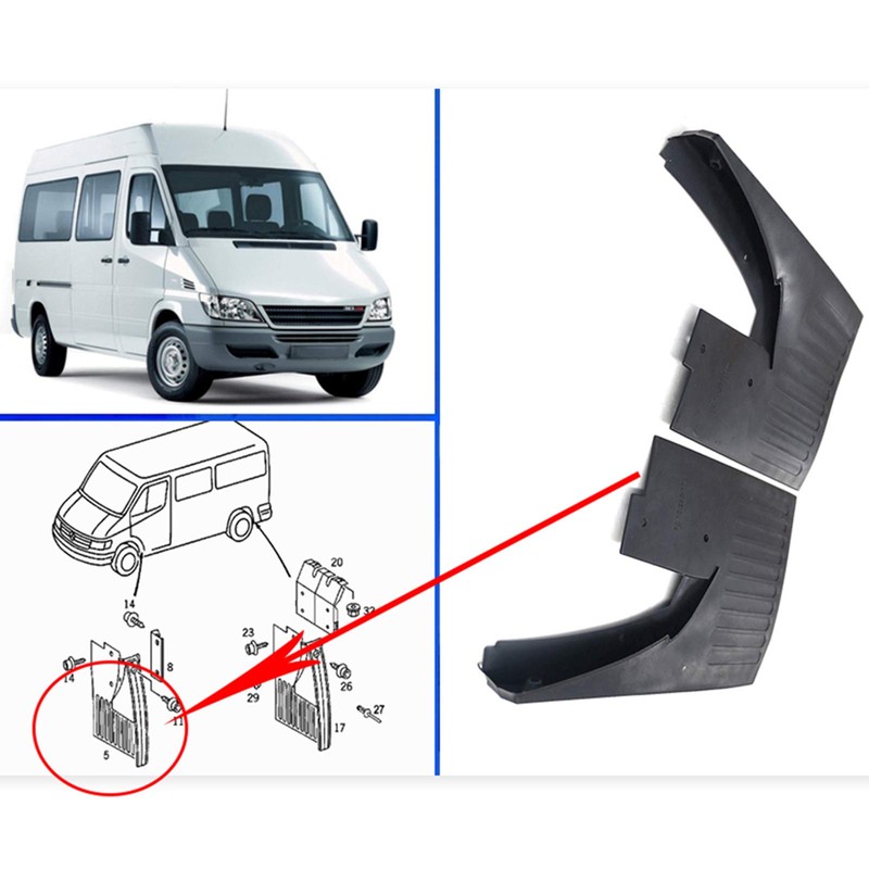 WXQP Sprinter Mud Flaps Splash Guard Front or Rear Left