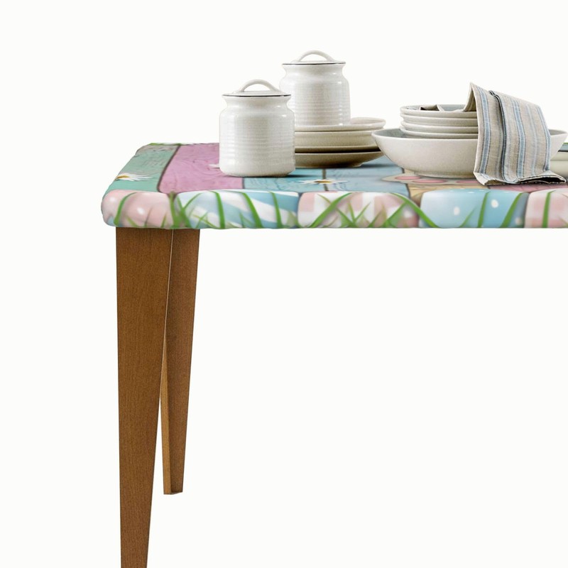 YSBYEIU Easter Decor Rectangle Tablecloth Washable Table Cloth for Kitchen