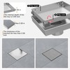 EBYTE Square Shower Drain, 6 Inch Brushed Nickel 304 Stainless