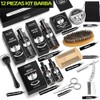 UTJCNVC Kit Barba para Hombre 12 en 1,Barba Kit Cuidado,Incluye