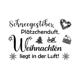 Newstamps Stamp Snow Flurry Motif Stamp Made of Wood & Rubber for Cards and Gifts, Wooden Stamp for Christmas, Christmas Card, Winter, Scrapbook, Textile Stamp, Decoration, Friends