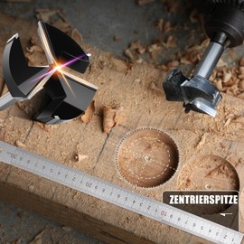 70 mm Forstner Drill Bit for Wood, Forstner Drill Bit Length 92 mm with Hex Shank, Wood Drill Bit for Wood, Hardwood, Fibreboard