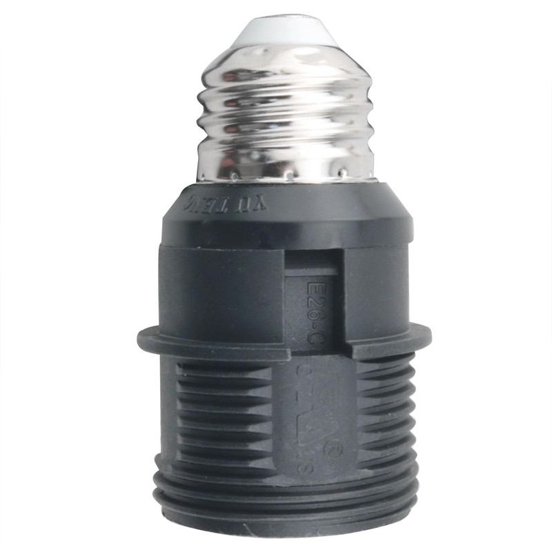 CHENJIN 2PCS E26 to E26 Socket Threaded Extension Lamp Holder