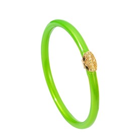 Pingyongchang Candy Color Glitter Resin Bangle Friendship Bracelets Lightweight Soft Silicone Plastic Stack Wristband for Women Men 70s 80s Holiday Beach Jewelry Birthday Party Gifts-Green