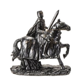 Pacific Giftware Medieval Knight on Horse with Armor Figurine Perfect Decor Piece for Collectors, Gifts, and Tabletop or Office Desk Display for Home or Office Decor 6 Inches