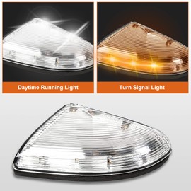 Front Mirror Turn Signal Puddle Light Compatible with Dodge Ram 1500 2009-2018,Side Marker LED Light Lamp Assembly for Ram 2500 2010-2018,2019-2021 Ram 1500 Classic Replace 68232478AA Right Passenger