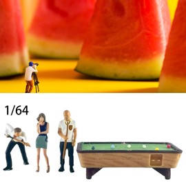 Dickly 1/64 Scale People Figure Hand Painted Figurines Resin Layout Photography Prop Realistic Tiny People Model Miniature Ornament