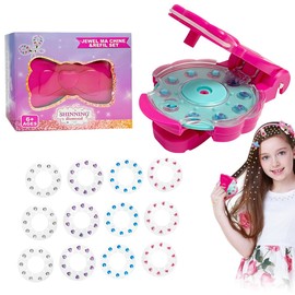 Hair Bedazzler Kit, Diamond Hair Machine Hair Gemstone Styler Hair Glitter Machine Hair Glitter Machine with 120 Hair Gems Hair Glitter Device Rhinestones Gemstone Styler