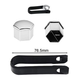 19 mm nut covers, hexagonal tyre nut covers, wheel nut caps 19 mm, 20 pieces wheel nut cap, universal, universal tyre nut, wheel bolt caps, wheel nut cap with removal tool